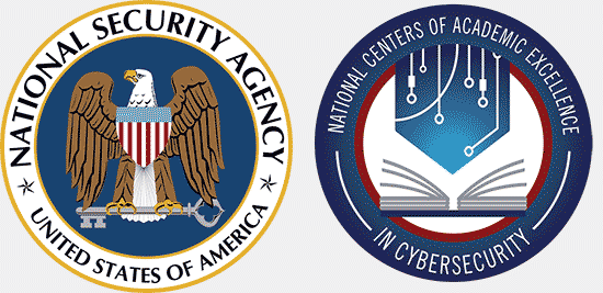 National Security Agency and National Centers of Academic Excellence in Cybersecurity seals