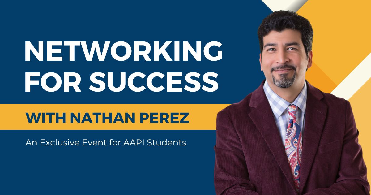 Networking for Success with Nathan Perez Event Banner