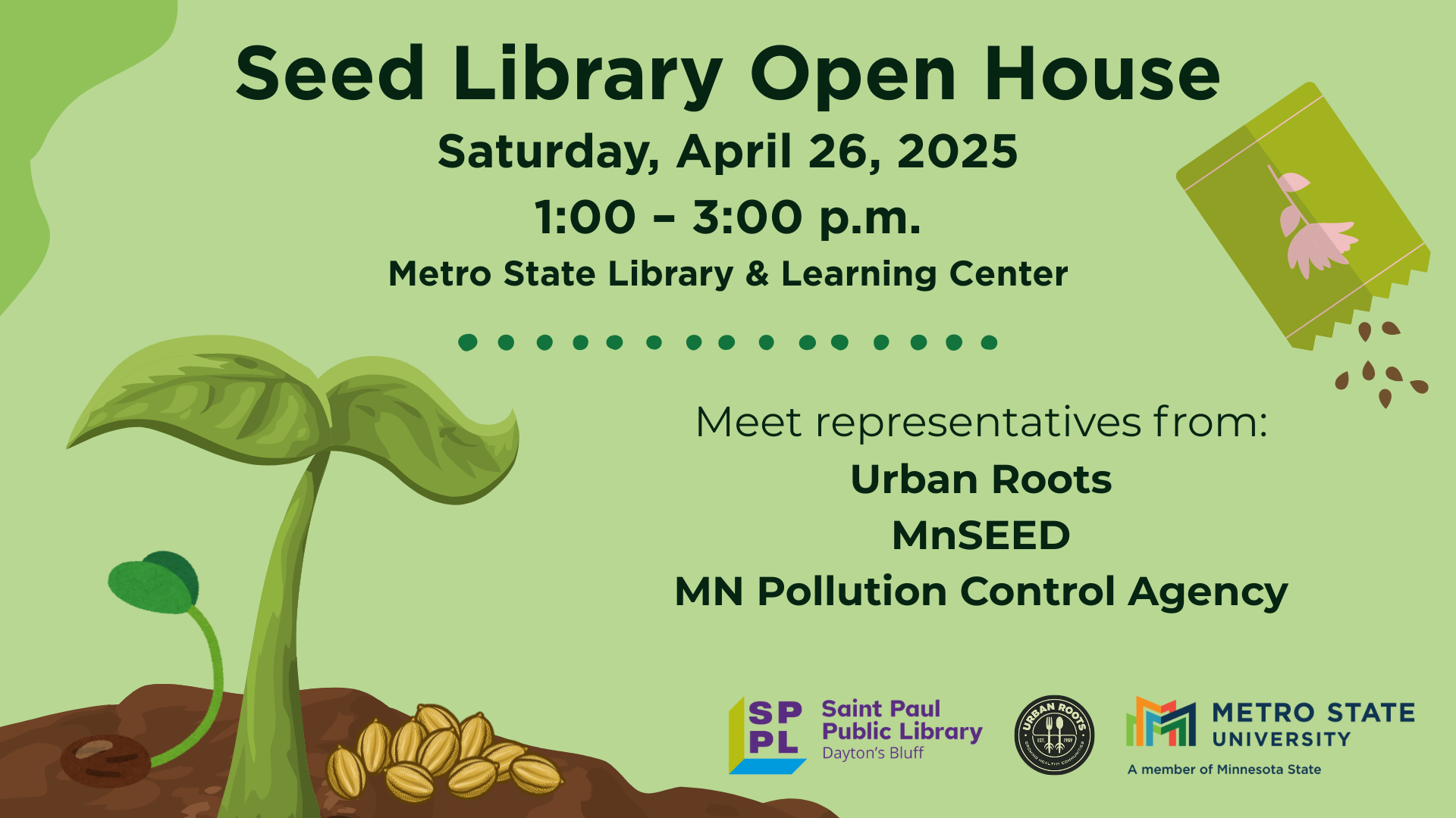 Seed library open house graphic
