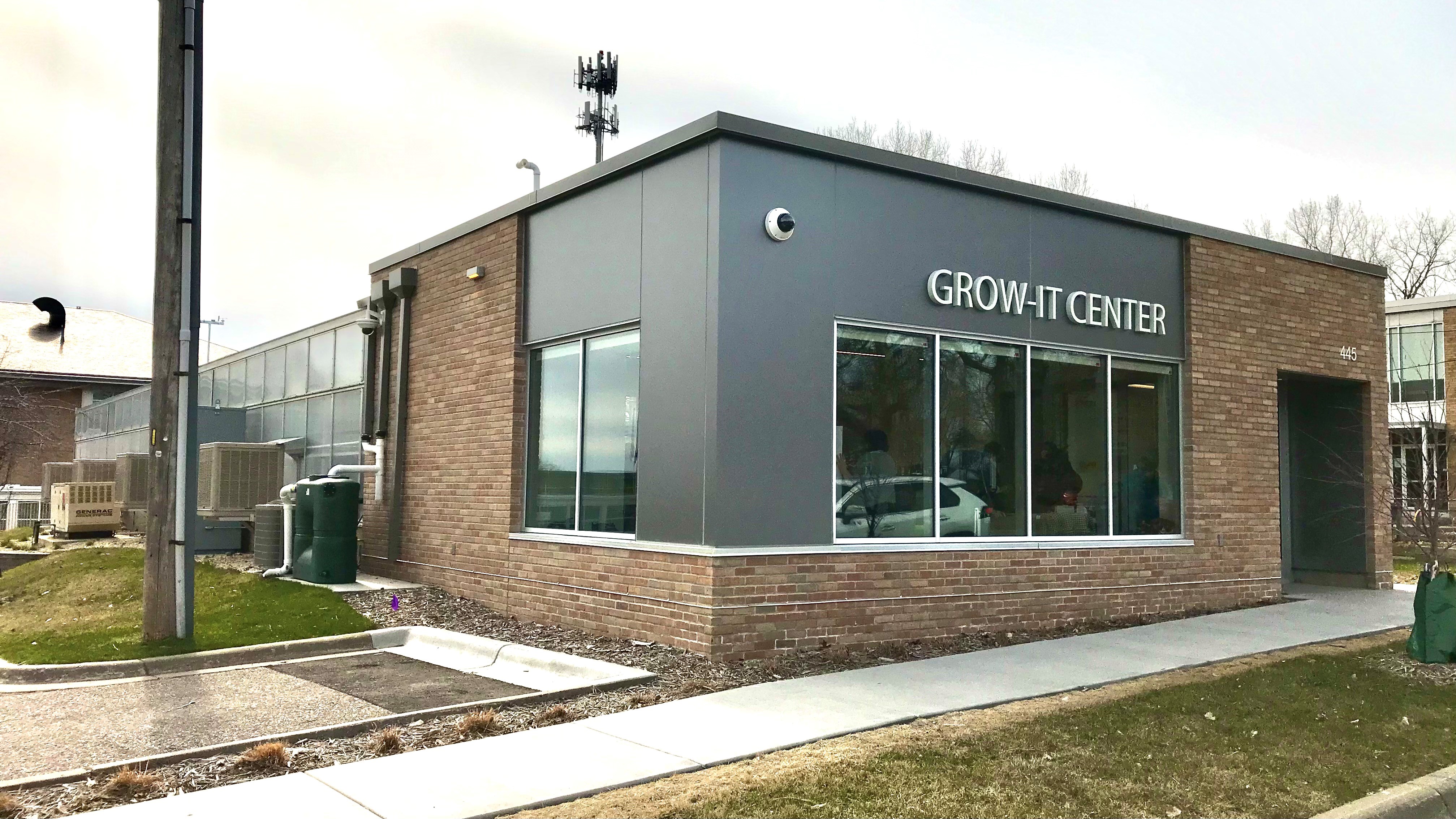 Metro State University's GROW-IT Center, as seen from Maria Avenue