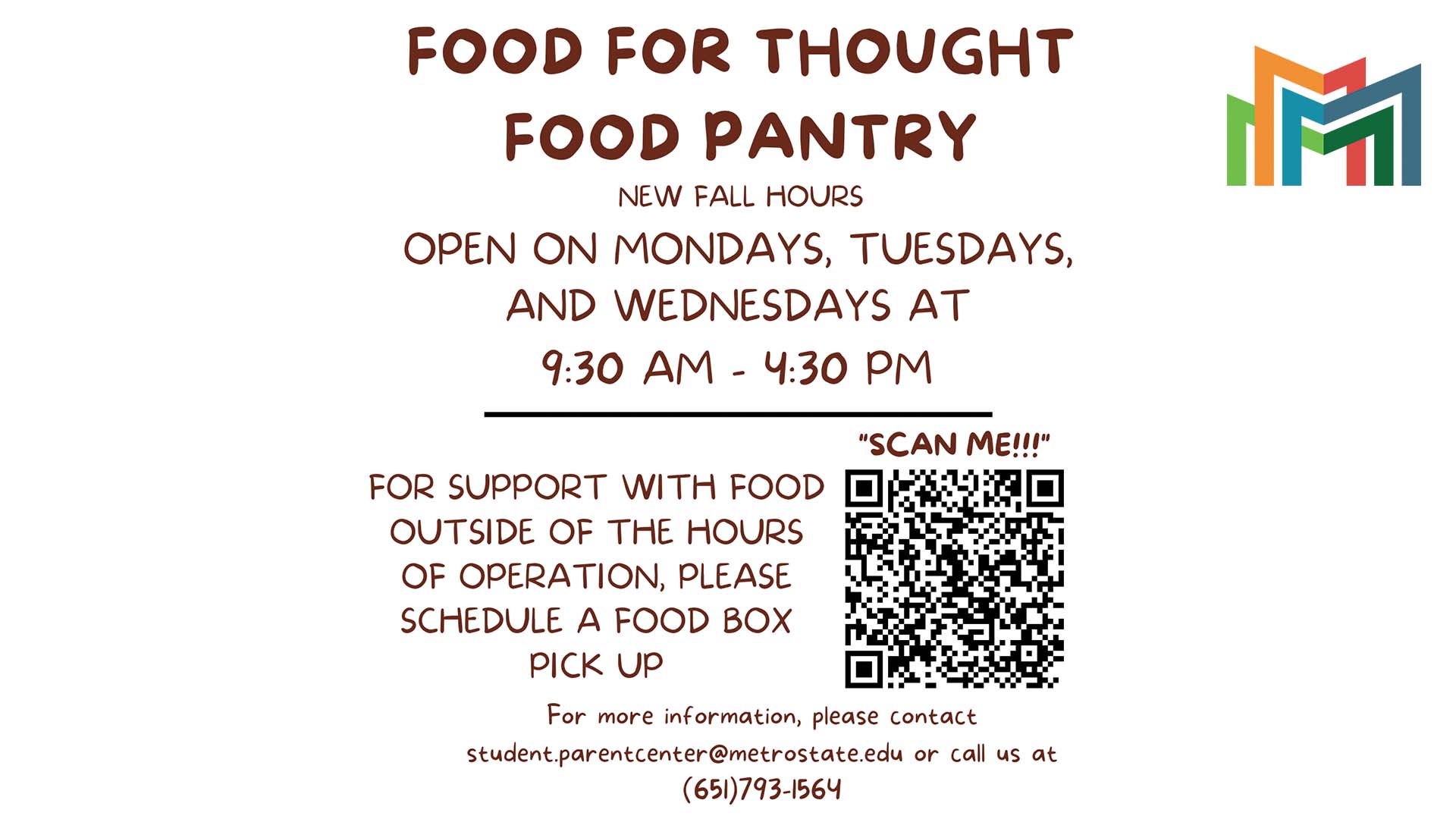 Food for thought food pantry hours and information sign up