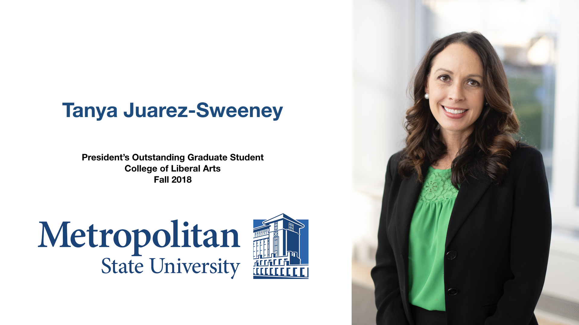 Tanya Juarez-Sweeney, Outstanding Graduate Student