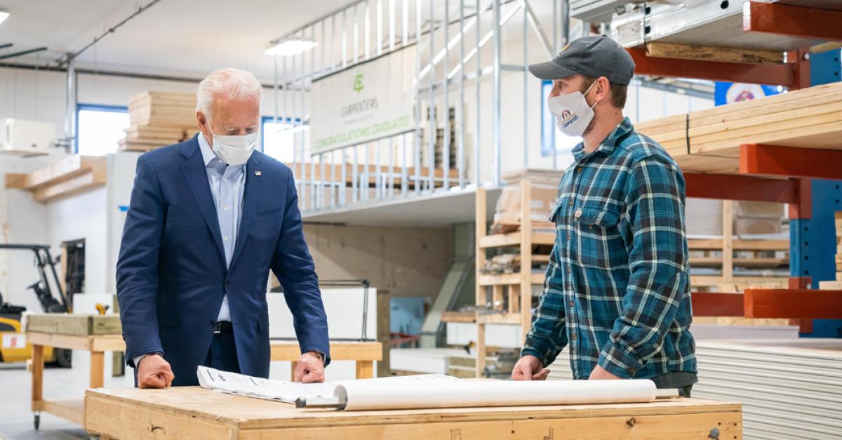 Joe Biden and MAPL student Mark Goethel