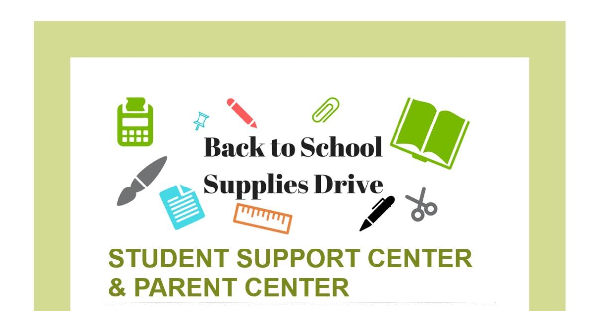 Back to School Supplies Drive flyer
