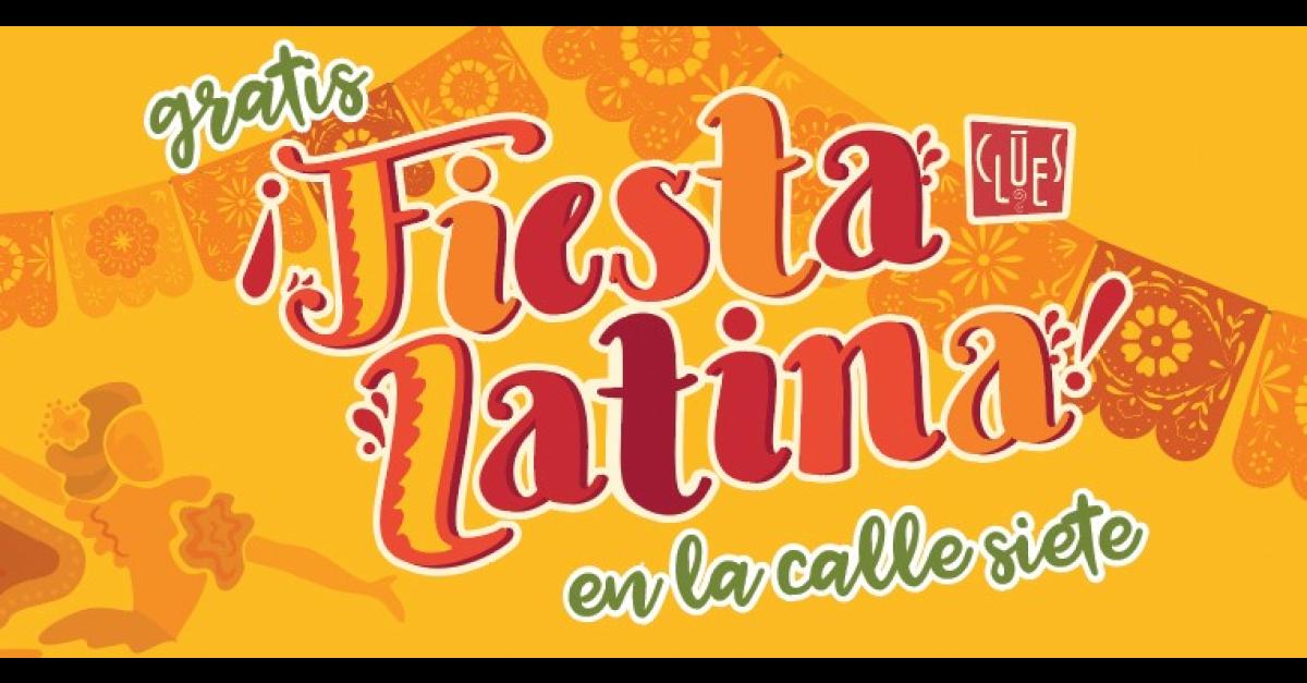 CLUES Fiesta Latina flyer