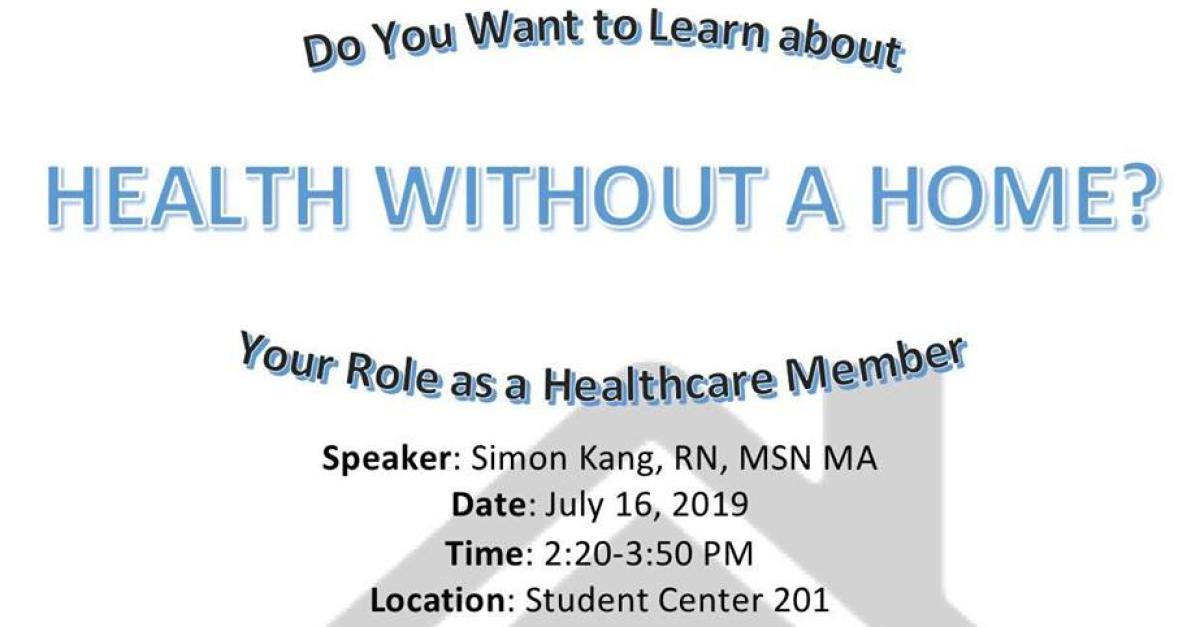 Health without a Home flyer