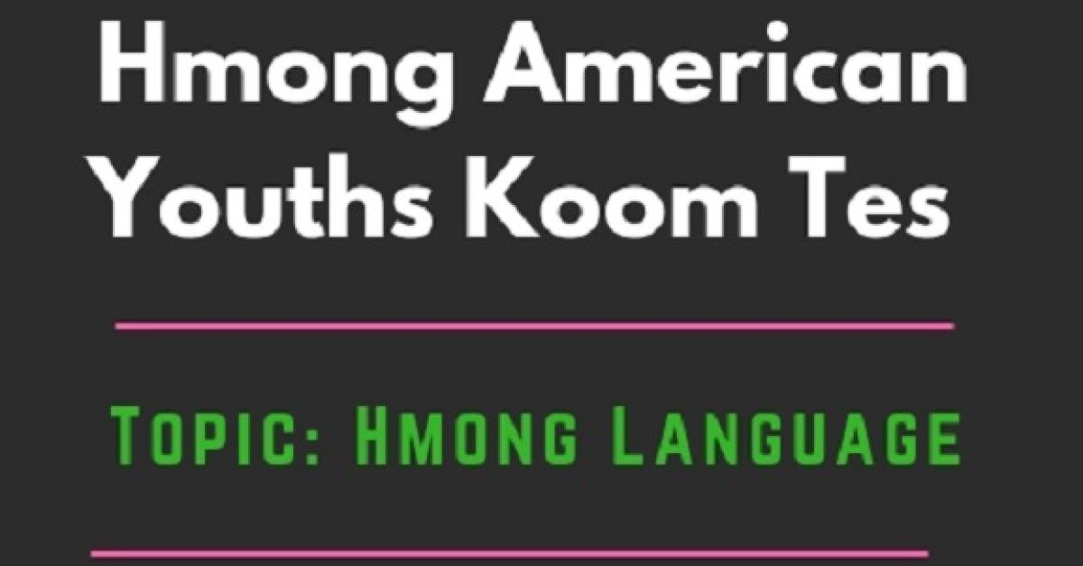 Hmong American Youths Koom Tes flyer