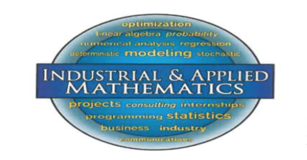 Blue logo of Industrial and Applied Mathematics major.