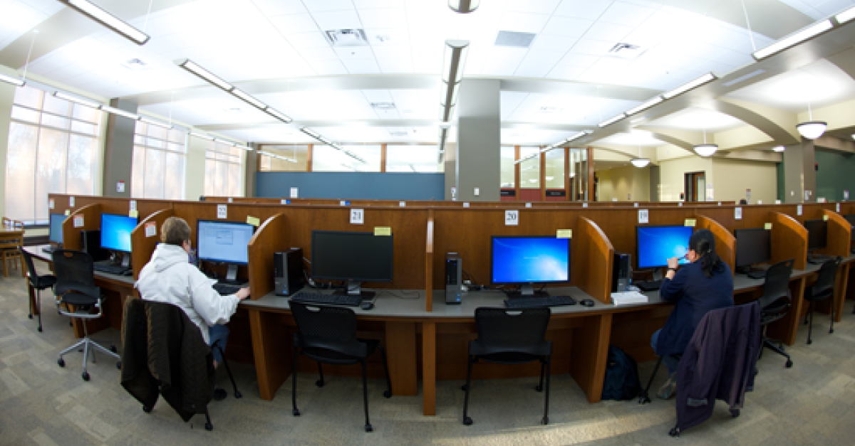 computers in a row