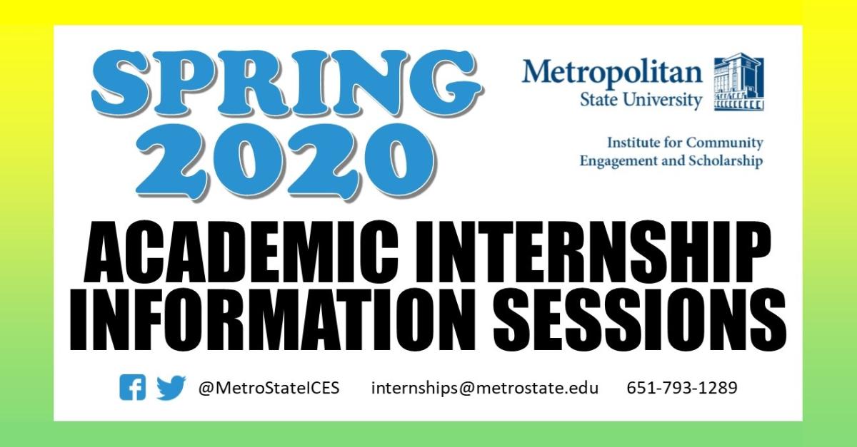 ACADEMIC INTERNSHIP INFORMATION SESSIONS