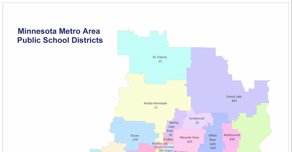 Map of all metro area school districts as listed on this web page