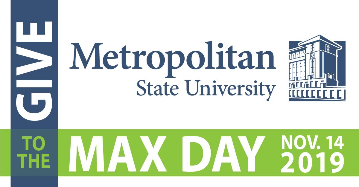 graphic element: Give to the Max Day for Metropolitan State University