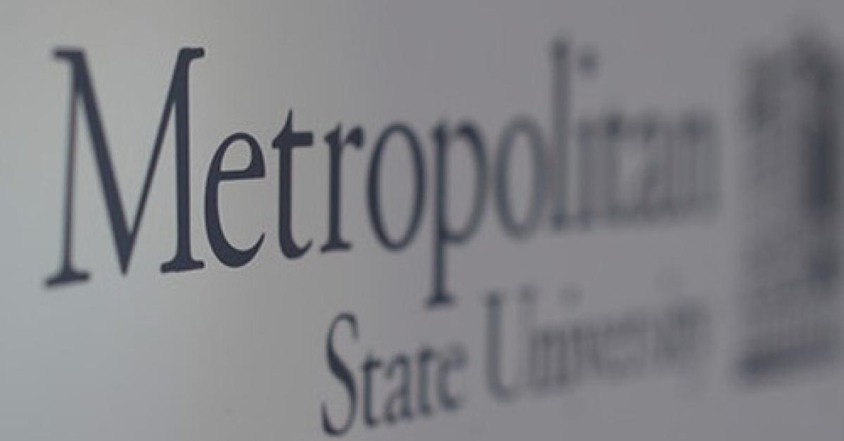 Metropolitan State University sign