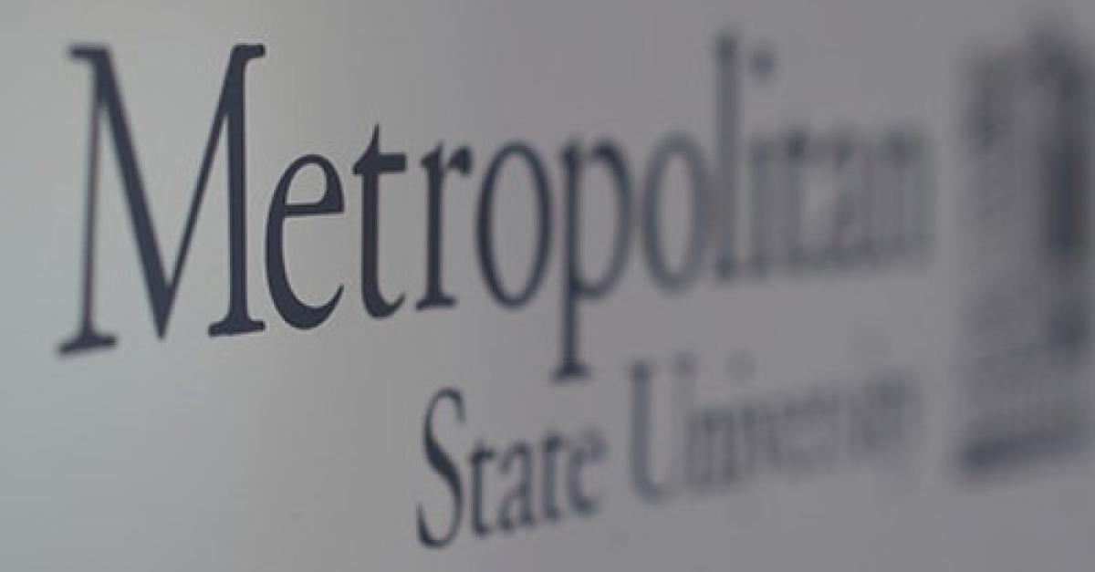 Metropolitan State University sign