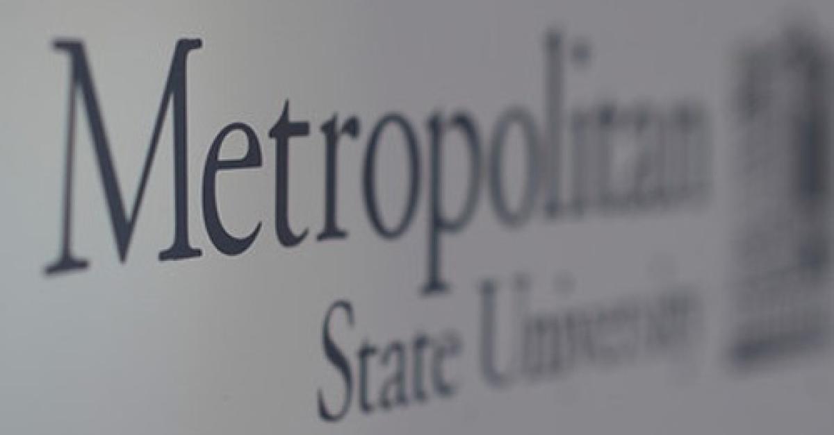 Metropolitan State University sign