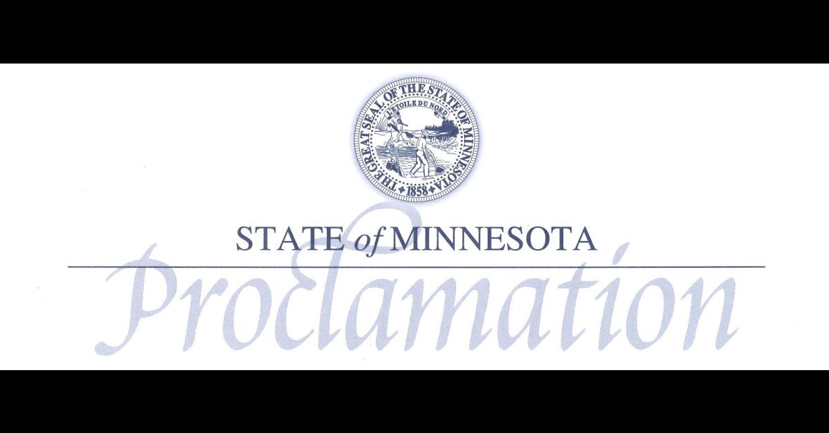 State of Minnesota Proclamation