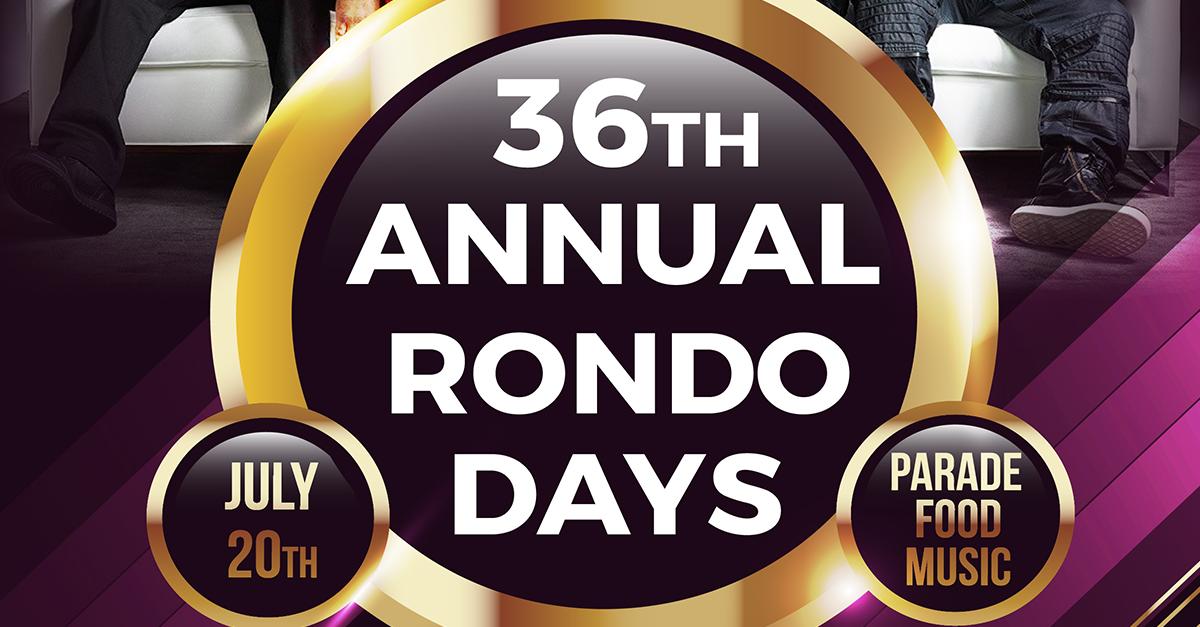 36th annual rondo days graphic image with text