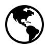 a line drawing of the Earth's Western Hemisphere