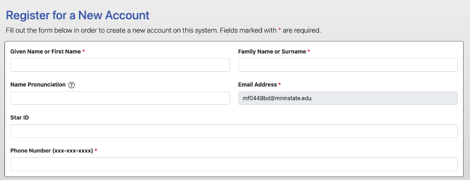 Login/register account window from Tutoring Services book a tutorial 