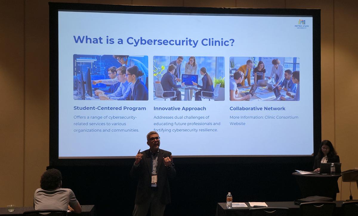 Dr. Faisal Kaleem presenting at the Secure 360 Conference