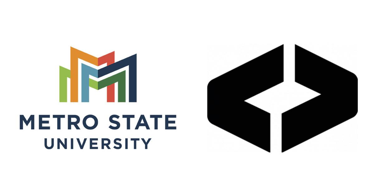 Metro State University logo and InkIt logo