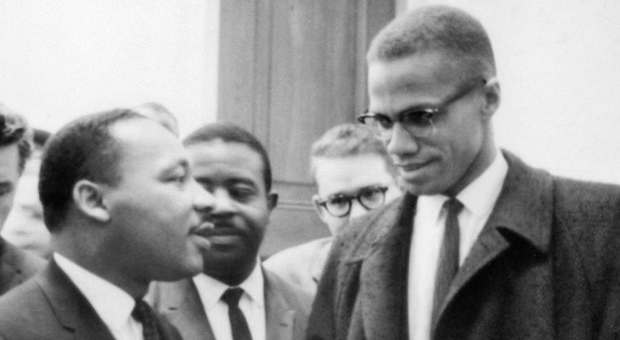Dr. Martin Luther King Jr and Malcolm X in conversation