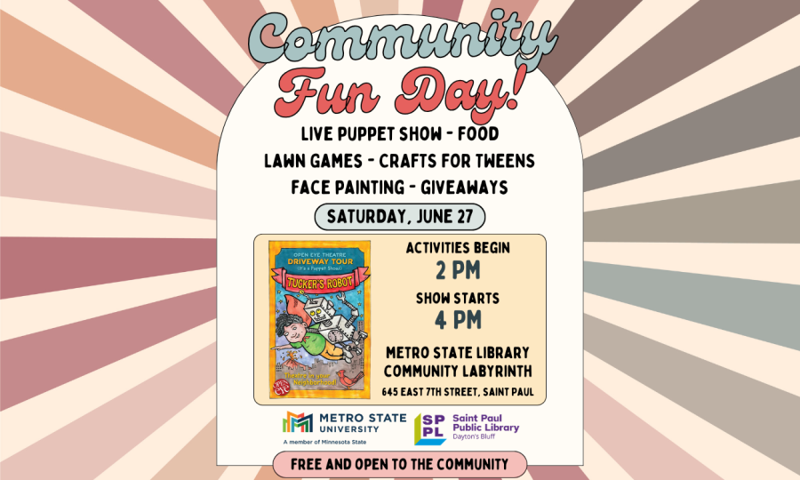 Community Fun Day, Saturday, June 27, LIVE PUPPET SHOW - FOOD LAWN GAMES - CRAFTS FOR TWEENS FACE PAINTING - Giveaways