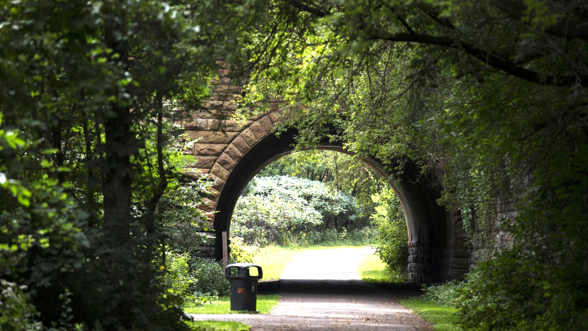 Photo of bridge tunnel in Swede Hollow Park